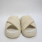 Odd Sizes - Womens Toms Mallow Crossover Slides Beige - UK Sizes Right 6/Left 5