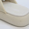 Odd Sizes - Womens Toms Mallow Crossover Slides Beige - UK Sizes Right 6/Left 5