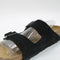 Mens Birkenstock Arizona Two Strap Sandals Black Suede