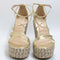 Womens Office Harmonious Embellished Strappy Espadrille Wedge Gold