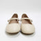 Womens Office Flower Mary Jane Ballerinas Cream