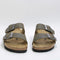 Womens Birkenstock Arizona Two Strap Faded Khaki Oiled Leather