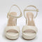 Womens Office Haven Round Toe Platform Sandals White