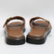 Womens Office Stevie Cut Out Buckle Sandals Tan Leather