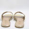 Womens Office Searching Metal Toe Sliders Sandals Gold