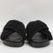 Womens Inuikii Woven Slides Black