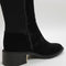 Womens Office Kelby Mixed Material Riding Boots Black Suede