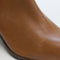 Womens Office Apsect Block Heel Chelsea Boots Tan Leather Uk Size 8