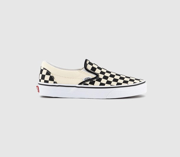 Vans Classic Slip On Black White Check Trainers - OFFCUTS SHOES by OFFICE
