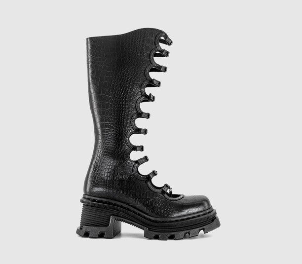 Womens Dr. Martens Kiki Dr Martens X Marc Jacobs Black Analine Croc