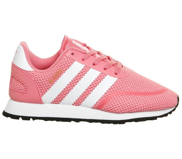 Kids adidas N5923 Trainers Chalk Pink White - OFFCUTS SHOES by OFFICE