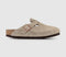 Womens BIRKENSTOCK Boston Clog Taupe Suede