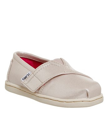 Kids TOMS Tiny Classics Pale Gold Shimmer