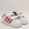 Kids adidas Superstar Led Lights Infant Trainers Black Bright Red White UK Size 9infant