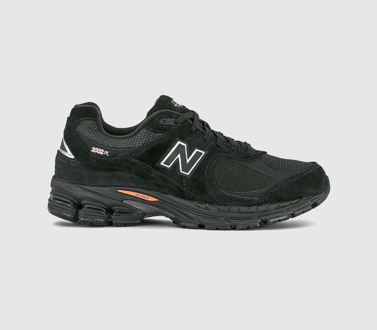 New Balance 2002 Trainers Black Black Red UK Size 8