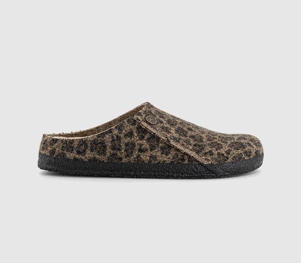 Womens BIRKENSTOCK Zermatt Shearling Slippers Leopard UK Size 7 EU40 UK Size 7 EU40