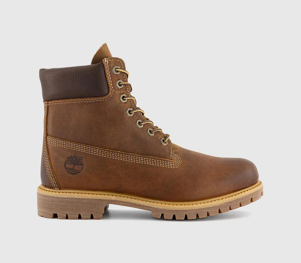 Mens Timberland 6 Inch Heritage Boot Medium Brown Leather UK Size 9