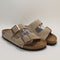 Womens BIRKENSTOCK Arizona Two Strap Sandals Suede Taupe UK Size 5 EU38