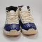 Odd sizes - Jordan Air Jordan 11 Trainers Deep Royal Blue Fire Red Sail Black Muslin UK Sizes Right 7.5/Left 8