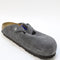 Womens BIRKENSTOCK Boston Clogs Charcoal Suede UK Size 5.5 EU39