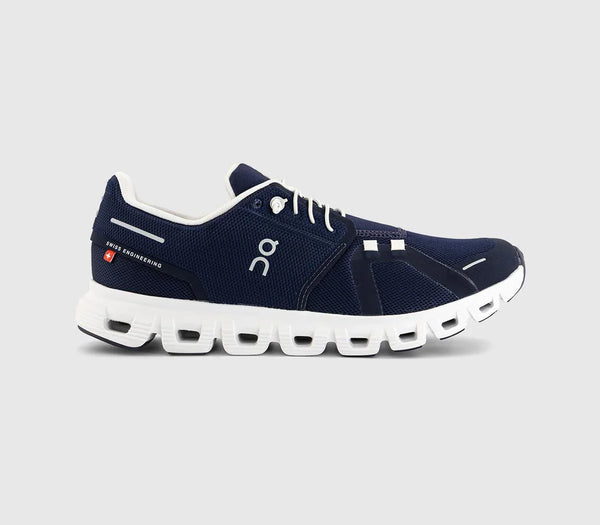 ON Cloud 6 Trainers Midnight White UK Size 8
