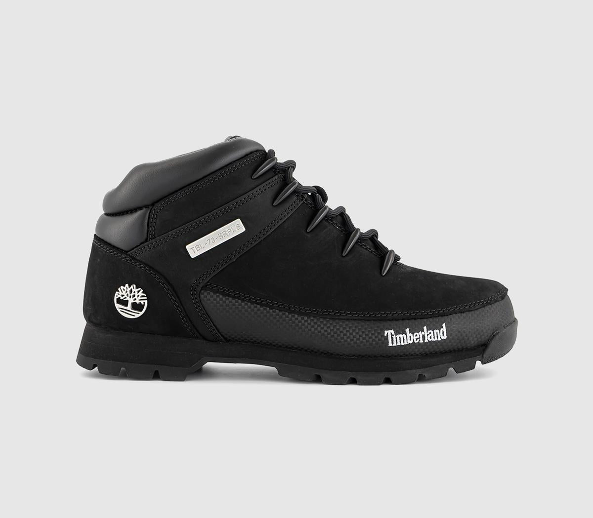 Mens Timberland Euro Sprint Trainers Black UK Size 8