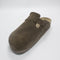 Womens BIRKENSTOCK Boston Clogs Concrete Gray Suede UK Size 5 EU38