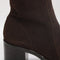 Womens OFFICE Annabella Square Toe Leather Block Heel Boots Brown Suede UK Size 5