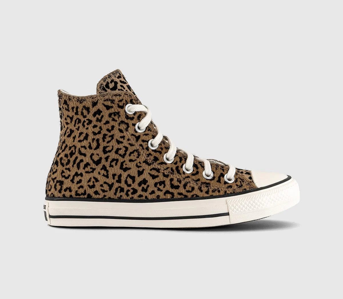 Converse All Star Hi Trainers Leopard Egret UK Size 8.5