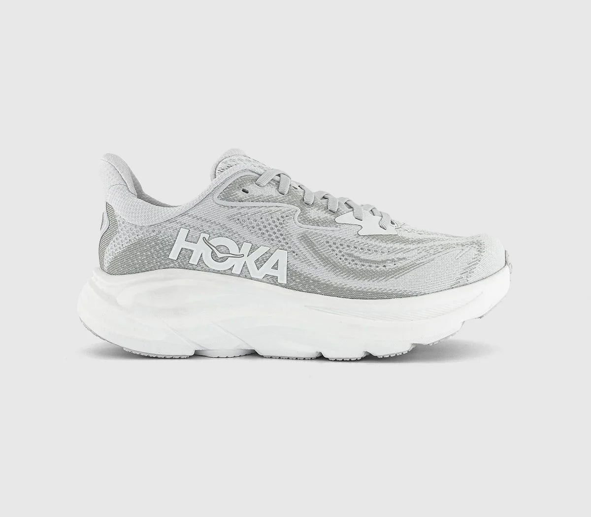 HOKA Clifton 10 Trainers Cosmic Grey Stardust F UK Size 5