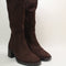 Womens OFFICE Karamel Knee High Block Heel Boots Brown Suede UK Size 6