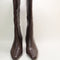 Womens OFFICE Kensington Curve Heel Knee High Boots Brown Leather UK Size 6