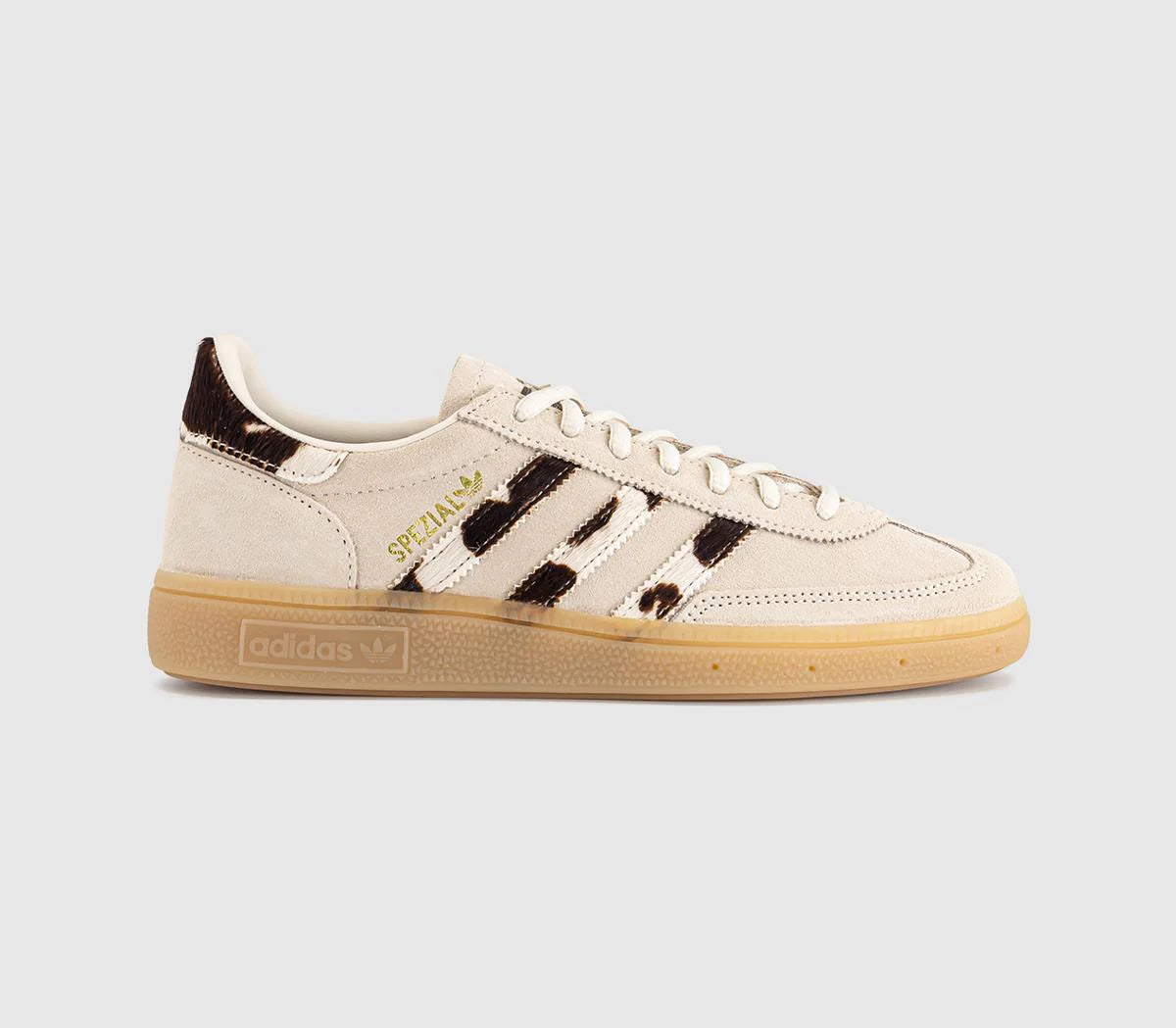 adidas Handball Spezial Trainers Cream Cow Print UK Size 6