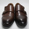 Mens OFFICE Michal Double Strap Monk Shoes Brown Leather UK Size 8