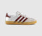 adidas Gazelle Indoor Trainers Silver Metallic Shadow Red Gum UK Size 5.5