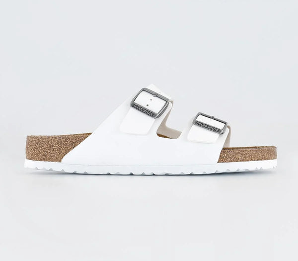 Mens BIRKENSTOCK Arizona Two Strap Sandals White Birko UK Size 9.5 EU44