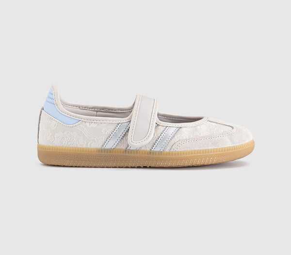 adidas x Liberty Samba Janes Chalk Pearl Silver White UK Size 4