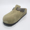 Mens BIRKENSTOCK Boston Clogs Faded Khaki Suede Leather UK Size 7.5 EU41