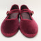 Womens Flabelus Mary Janes Red Velvet UK Size 4