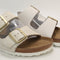 Womens BIRKENSTOCK Arizona Two Strap Sandals Antique White Nubuck UK Size 5 EU38