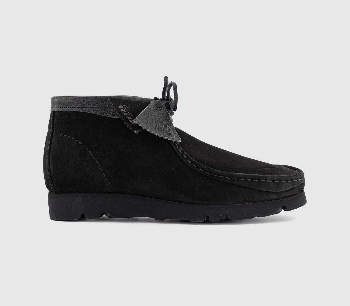Mens Clarks Originals Invincible Wallabee Shoes Black UK Size 11
