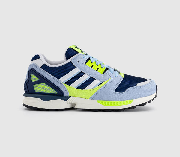 adidas ZX 8000 Trainers Dark Blue White Solar Yellow UK Size 7