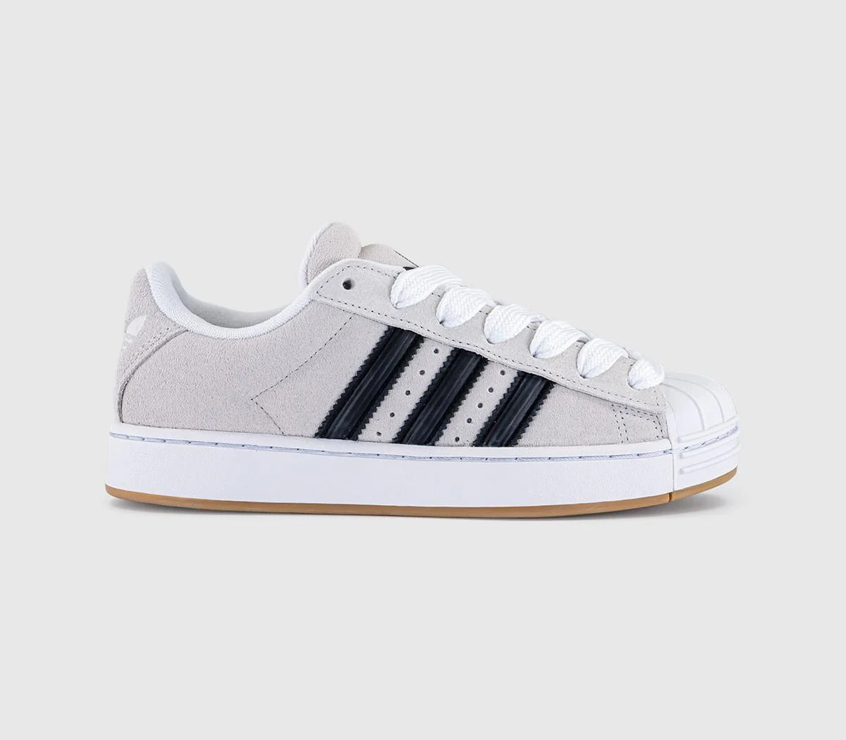 adidas Superstar St Trainers Crystal White Black Gum UK Size 6