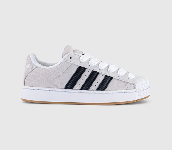 adidas Superstar St Trainers Crystal White Black Gum UK Size 6.5