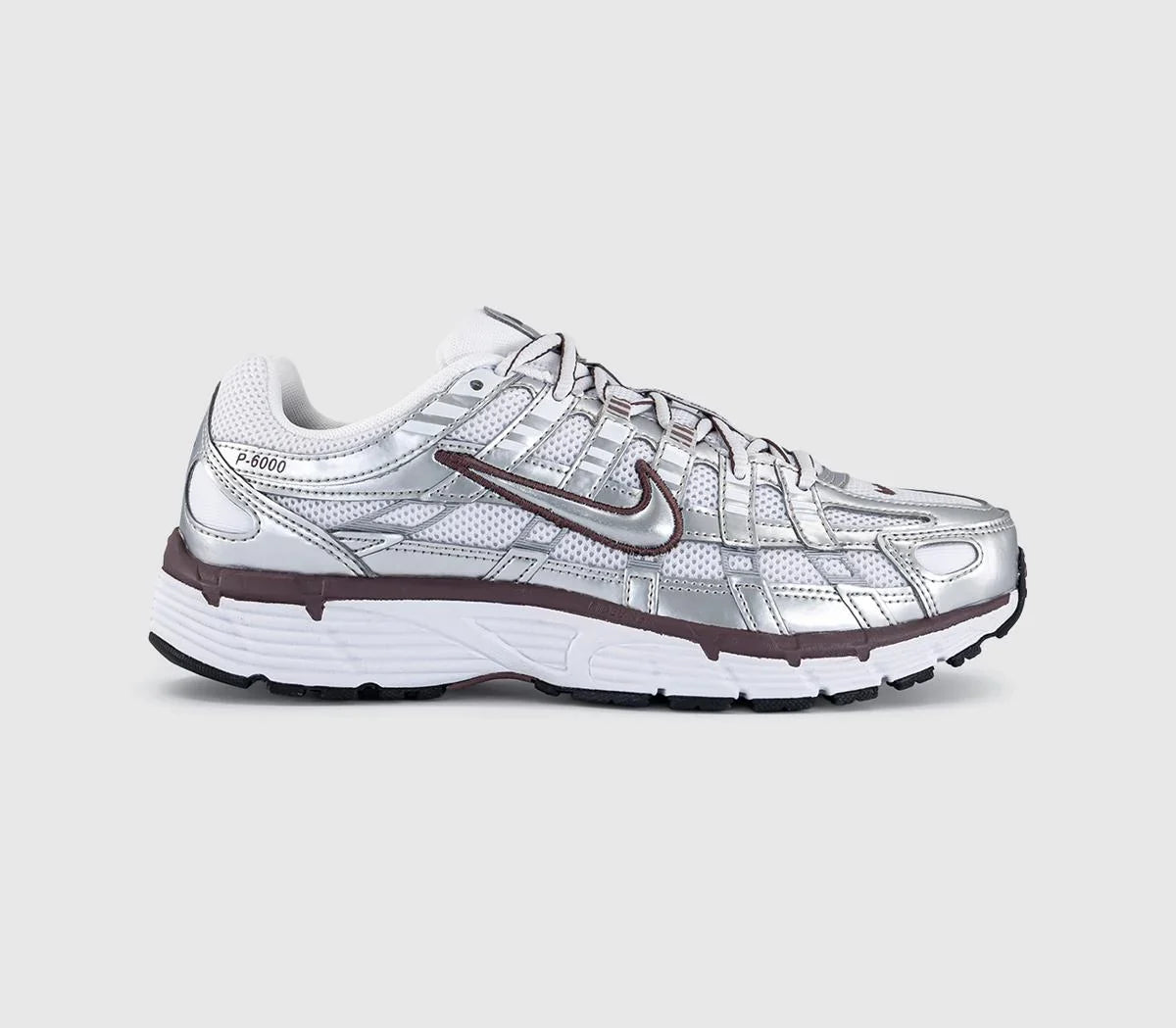 Nike P-6000 Trainers White Tattoo Metallic Silver Black UK Size 7