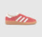 adidas Munchen Trainers Semi Flash Red Off White Gum UK Size 6