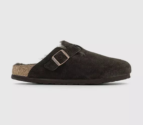 Womens BIRKENSTOCK Boston Shearling Clogs Mocca UK Size 5.5 EU39
