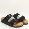 Womens BIRKENSTOCK Arizona Two Strap Sandals Suede Black UK Size 4.5 EU37