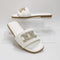 Womens OFFICE Sliders White Diamante UK Size 3
