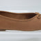 Womens OFFICE Freya Bow Ballerina Flats Tan Faux Suede UK Size 5